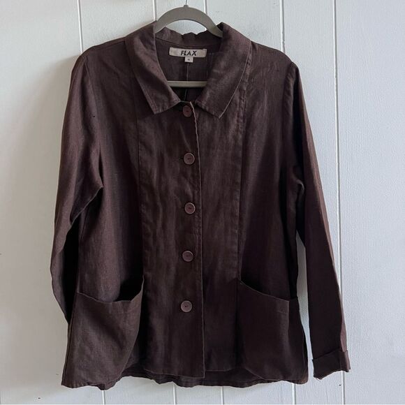 FLAX 100% Linen Blazer Jacket - Picture 1 of 11